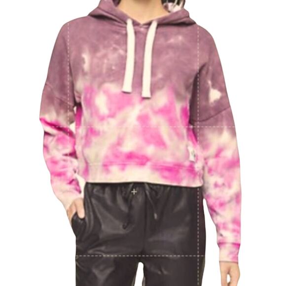 Calvin Klein Jeans Hand Dyed Ombré Tie Dye Cropped Hoodie size small - Picture 1 of 15